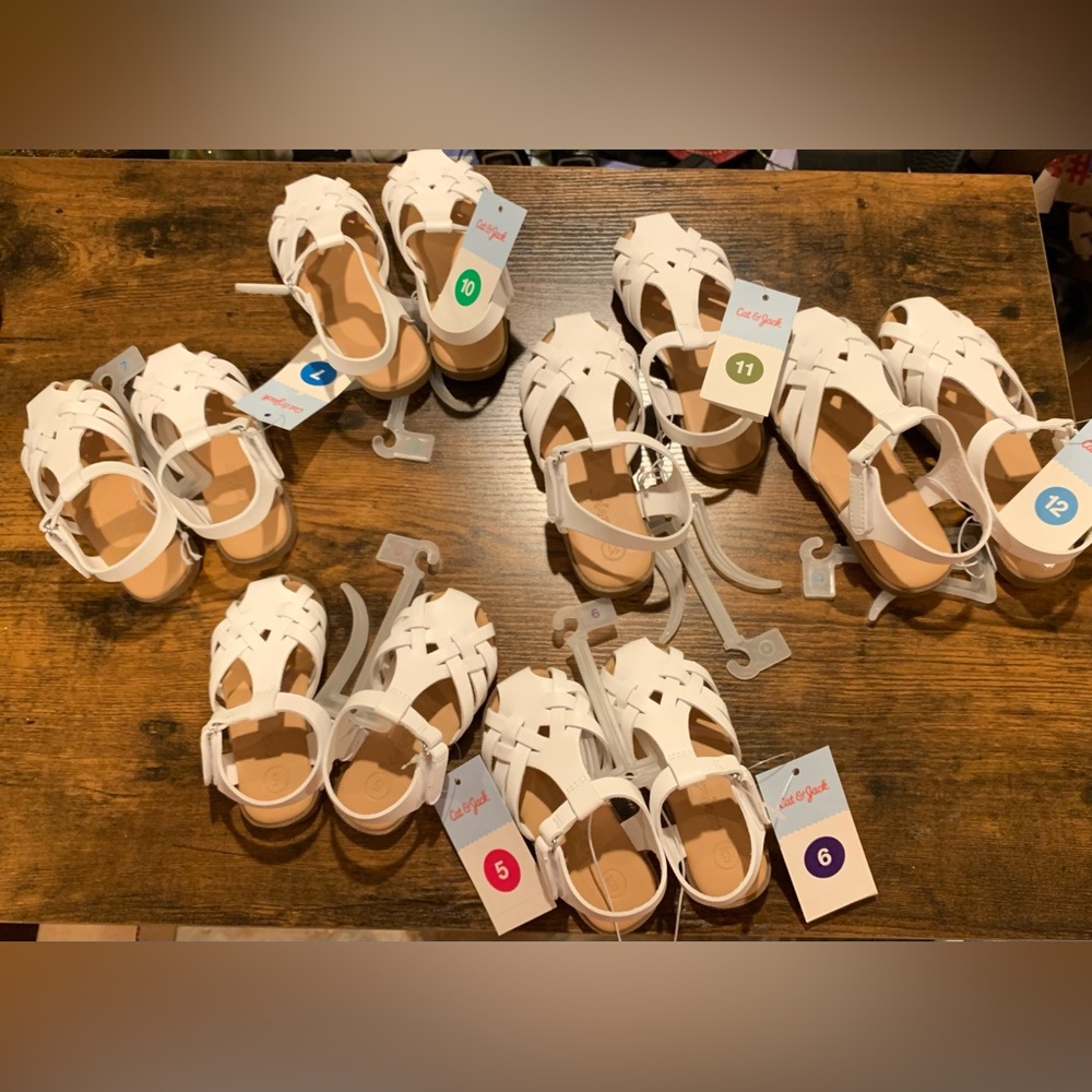 Buy 1 get one 50% off kids shoes Mix&Match 
Cat & Jack White Kids Sandals